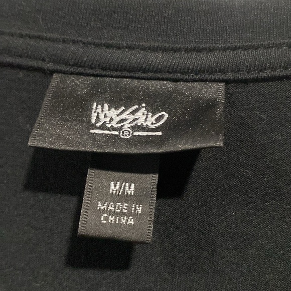 Mossimo Black Layered Blinged Neck Asymmetrical T-shirt Blouse Women's Size M !! - Picture 5 of 11